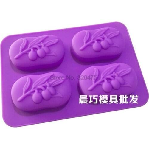 DHL 50pcs Olive Tree Shape Silicone Soap Mold Form Handmade Soap Making Molds Soap Mould