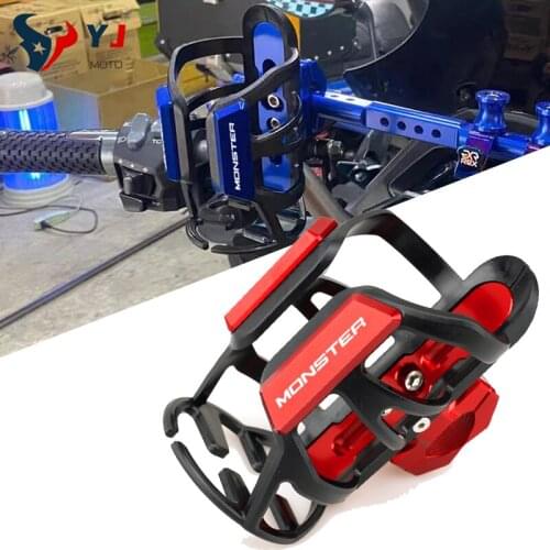 For Ducati MONSTER 695 696 796 797 821 1100 1200 1200S/R S2R Motorcycle CNC Accessories Beverage Water Bottle Drink Cup Holder