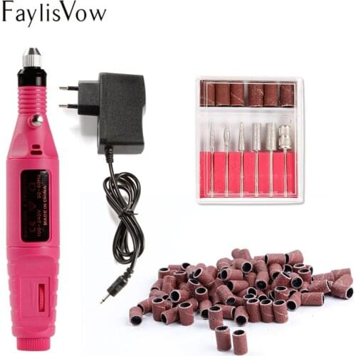 Electric Apparatus for Manicure Pedicure Nail Drill Bits Milling Cutters Set Cuticle Gel Varnish Remover Sanding Bands Kit