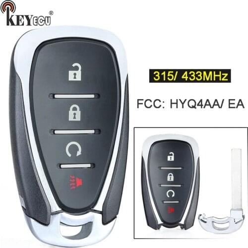 KEYECU 315MHz / 433MHz ID46 HYQ4EA HYQ4AA Smart Remote Key Fob for Chevrolet Cruze Traverse Volt Trailblazer Blazer 2016-2021
