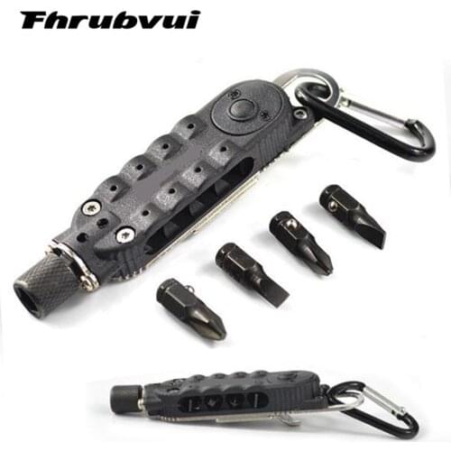 Mini Multifunctional Screwdriver Outdoor EDC Keychain Shape Screwdrivers Portable Stainless Steel Repair Tool