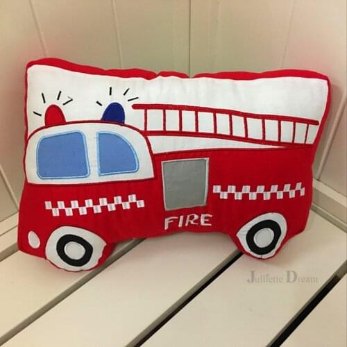 Cartoon Excavator design square cushion boy sofa travel lumbar pillow children bedroom bedding pillow hand rests birthday gift
