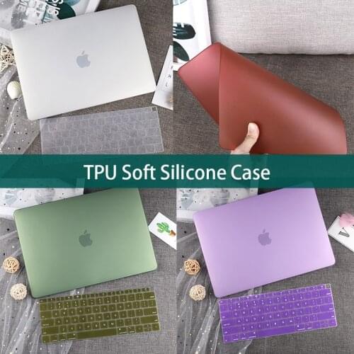 TPU soft Case for MacBook Air Pro 13 16 2020 A2338 A2337 A2179 A2289 A1706 with touch bar Matte Shell Cover + Keyboard Skin
