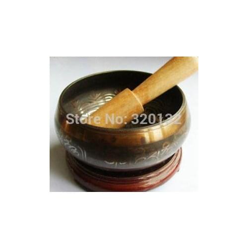 Nepalese Asian Tibetan brass Buddha Mantra Singing Strike Bowl Decoration 5" Diameter Wholesale brass Bowls