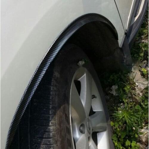 2021 New 2pc 25cm SUV Carbon Fiber Style Flare Wheel Lip Body Decor Kit Trim