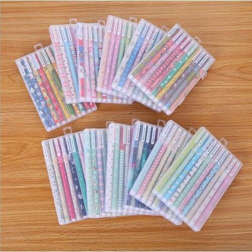 Wholesale 1000pcs/set Gel Pen Kawaii 10 Colors Gel Pens Writing School Supplies
