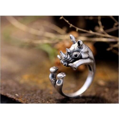 Drop shipping-3D Retro Rhino Ring