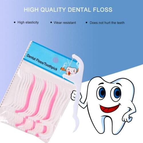 4Style Portable Floss Disposable Flosser Interdental Brush Teeth Stick Toothpicks Floss Pick Oral Teeth Cleaning Care Reduce Gum
