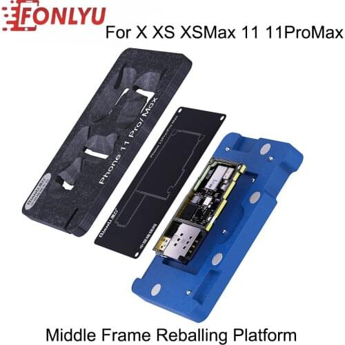 Qianli Middle Frame 3D BGA Reballing Stencil Platform Middle Layer Planting Tin Template Plate Net For X Xs Mas 11 11Pro Max