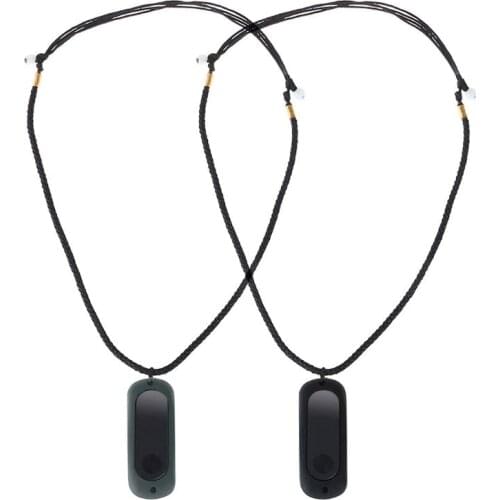 DIY Adjustable Knitted Fashion Necklace With Rubber Pendant Holder For Xiaomi Mi Band 2 Smart Watch