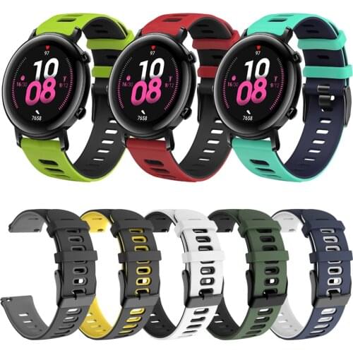 High quality Hit color silicone Strap For HUAWEI WATCH GT 2 42mm Band Wristband GT2 42 Classic/Sport Edition Bracelet Watchband
