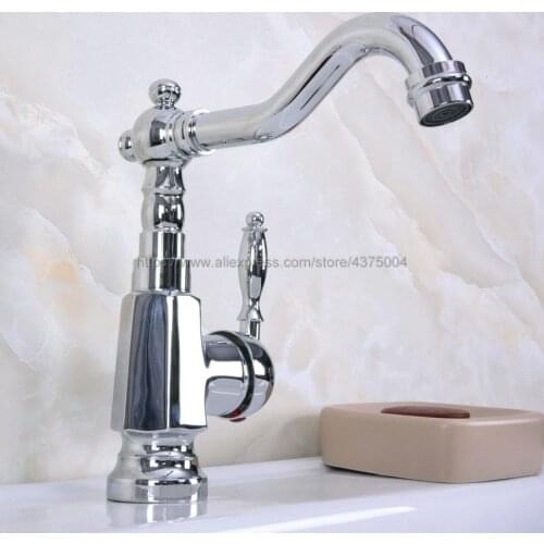Bathroom Basin Sink Faucet Chrome Single Handle Bathroom Kitchen Faucet Mixer hot and cold water tap Nnf926