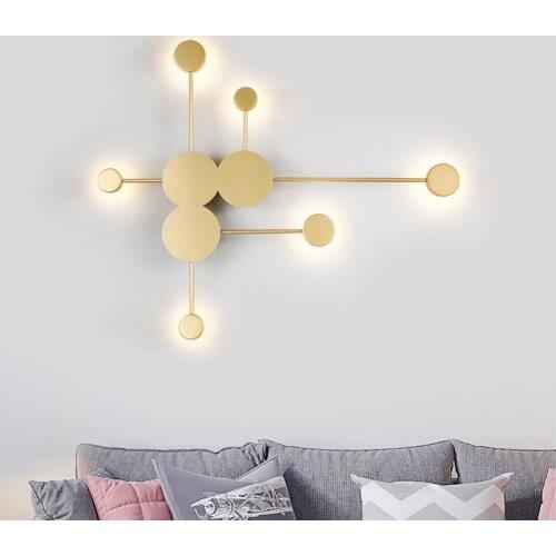 Modern Wall Lamp Nordic Bedside Wall Light For Living Room Bedroom Black Gold White Home Kids Room Decor Wandlamp AC220V