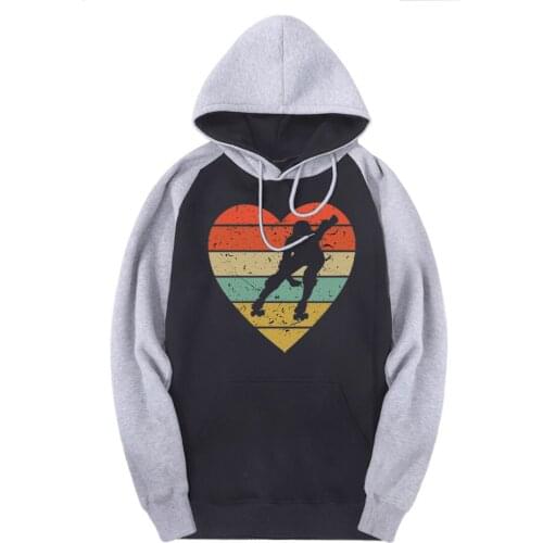 Heartbeat Human Mens Sweatshirts Raglan Hooded 2020 Casual Pullovers Winter Brand Hoodies Male Outdoor Black Moletom Masculino