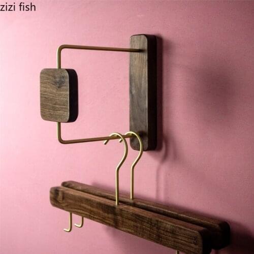 Black Walnut Solid Wood Towel Rack Wall Hanger Punch/free Punch Wall Storage Rack Hangers Bathroom Shelves Home Towel Holder