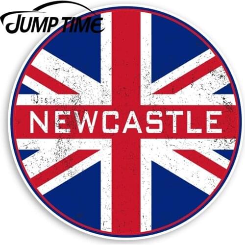 Jump Time Newcastle England Vinyl Stickers - UK Flag Sticker LuggageWaterproof Car Decal Trunk Car Accessories