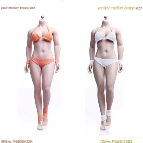 1/6 SFD Pale or Suntan Skin Busty Woman Figures Body Accessories Tall 27cm BJD DIY Action Figure Doll Silicone Model Toys C1208