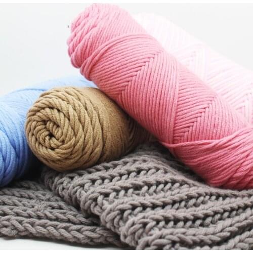 100g Natural Soft Silk Milk Cotton Yarn Thick Yarn For Hand Knitting Baby Wool Crochet Scarf Coat Sweater Weave Threads Hot Sale