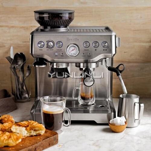 15 Bar Espresso Coffee Machine Semi-Automatic Pressure Grinder Steam Integrated Cafe Maker BES870