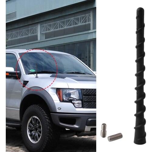 7 inch Short Spiral FM AM Radio Antenna Mast Convenient Replace Car Accessories for Ford F-150 Super Duty Raptor