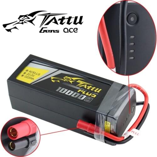 TATTU PLUS 10000mAh PLUS 25C 22.2V 6S1P 6S FPV Lipo Battery With AS150 Connector Plug For RC Drone