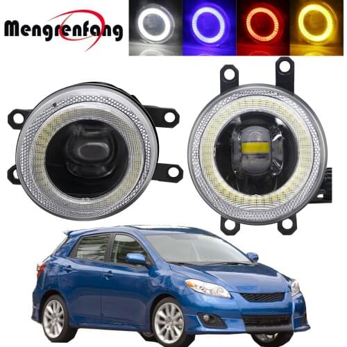 2in1 Car Right + Left LED Fog Light Assembly Angel Eye Daytime Running Lamp DRL 30W 8000LM H11 12V For Toyota Matrix 2008-2013