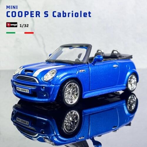 Bburago 1:32 Mini Cooper S Cabriolct Alloy Car collection WRC rally Car model gifts Toy Special carton pack boy toys