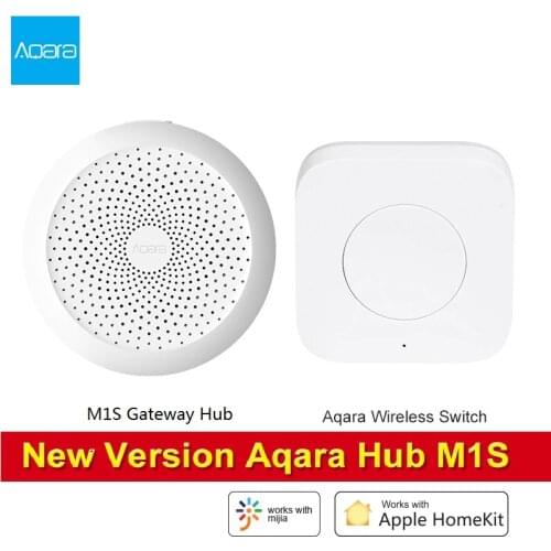 Aqara Wireless Mini Switch And Aqara Gateway Hub Smart Remote One Key Control Home Security ZigBee Wifi Work For Mi Home App