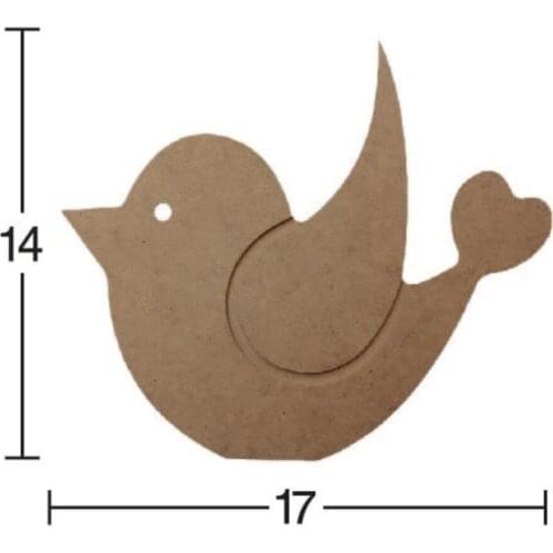 H58 Bird Trinket, 18mm Figurative Wood Object