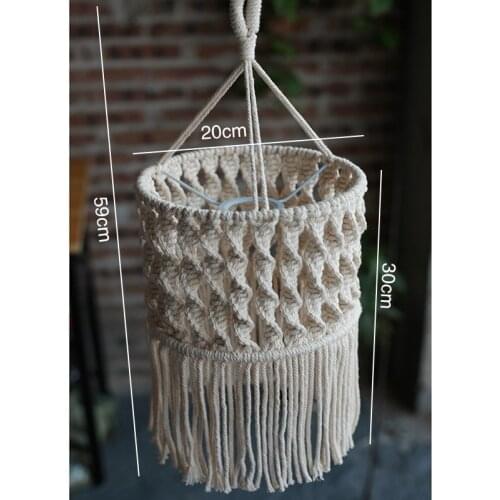 Bohemian Tapestry Handmade Cotton Rope Woven Lampshade Home Decoration Accessories Room Decoration Bohemian Wall Decoration