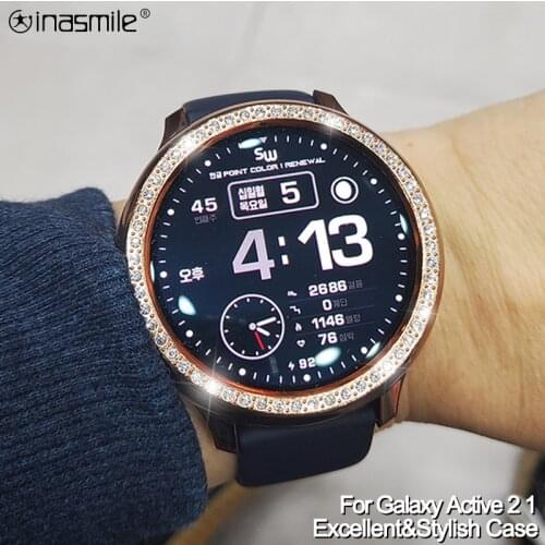 Excellent Diamond Case For Samsung Galaxy Watch Active 2 40mm 44mm Bumper Protective cover For Active 1 Smart Watch Accessories