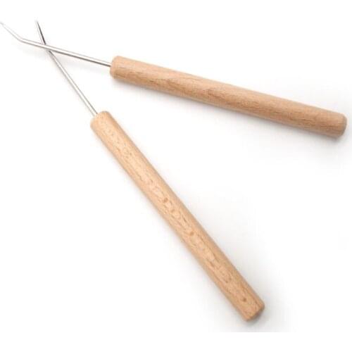 2Pcs/Set Wooden Knitting Loom Hook Weaving Crafts Making Hat Blankets Scarves Tool Accessories