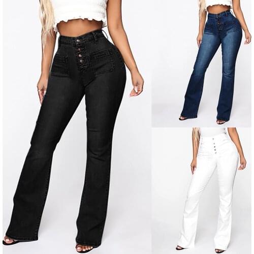 Jean Femme Solid Color Vintage Clothes Mid Waist Jeans Casual Pocket Y2k Pants Women Denim Trousers Plus Size джинсы женские