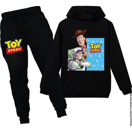 Toy Story 4 2-16Y Spring Love Clothing Kids Hoodies Pants 2Pcs Set Girls SportSuits Toddler Boys Tracksuits