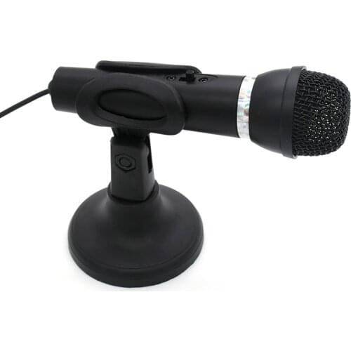 Condenser Microphone 3.5mm Jack Home Stereo Microphone Desktop Stand Holder For PC YouTube Video Skype Gaming Podcast Recording
