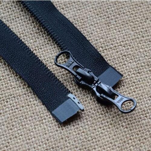 Jacket Zipper Ykk Black Coil Nylon 5# 60-120cm Double Open End 2-way Sleeping Bag Coat As Seen Tv Sewing Accessories