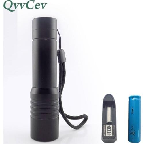 Powerful XML-T6 led flashlight adjustable focus lantern zoomable torch flash light 1 x 18650 battery for fishing camping hiking