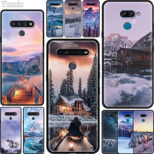 Landscape Winter Light Snow Black Capas for LG K41s K61 K50 K50s G6 K40s K40 G7 G8 ThinQ K52 K42 K71 TPU Soft Phone Cases Cover