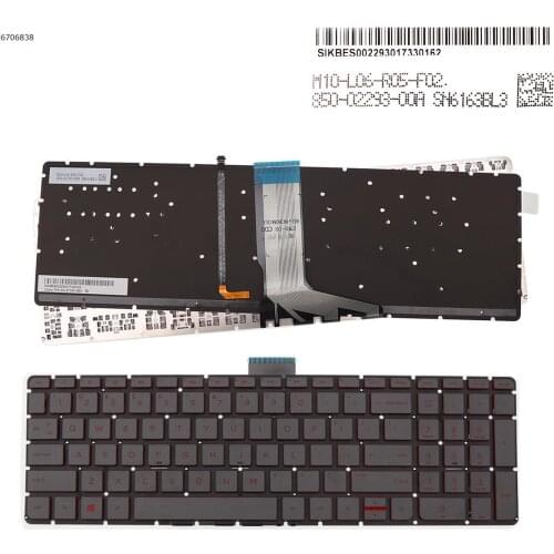 New US Layout Keyboard for HP Envy x360 m6-w000 m6-w015dx m6-w100 m6-w103dx Red Printing BLACK Laptop With Backlit
