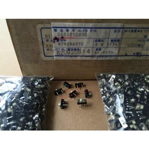 Original new 100% SSSS210800 toggle switch 2 row 2gear 3pin slide switch foot distance 2.54MM