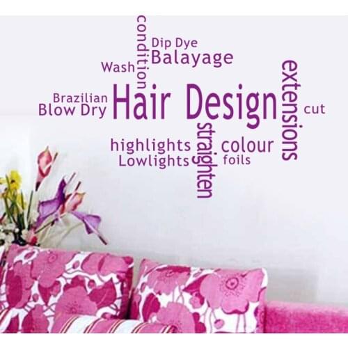 Hair Salon Wall Decal Sticker Barber Shop Scissor Vinyl Window Decals Decor Mural Hairdresser Glass Beauty Salon Sticker