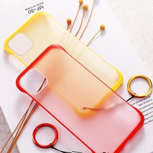 Borderless Matte Shockproof Translucent Phone Case For iPhone 12 Series Slim Phone Cover For iPhone 12 Pro Max 12 Mini