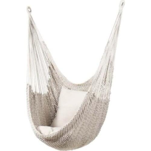 Mesh Hammock Chair Porch Seat Woven Hanging Rope String Netted Swing Outdoor Indoor Garden Furniture for Yard Bedroom