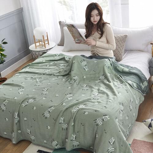 Six-layer gauze cotton towel covered summer cool quilts single double blanket baby children summer nap blanket air-conditioned q