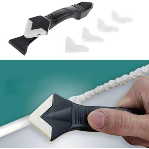 DIY 3 In 1 Sealant Angle Scraper Silicone Trowel Grout Caulk Corner Remover Tool Silicone Trowel