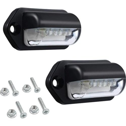 Number Plate Lights Led License Plate Light Rear Lamps Universal 12v 24v For Car Trailer Vehicle Truck Ute Van Caravan Lorry B