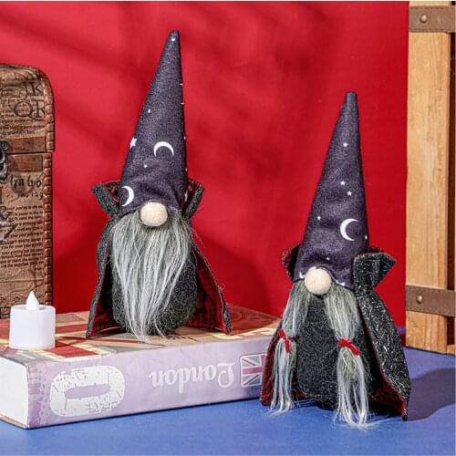 Halloween Gnome Decoration Faceless Plush Dolls Standing Halloween Gnome tabletop figurines festival decorations 25x10cm