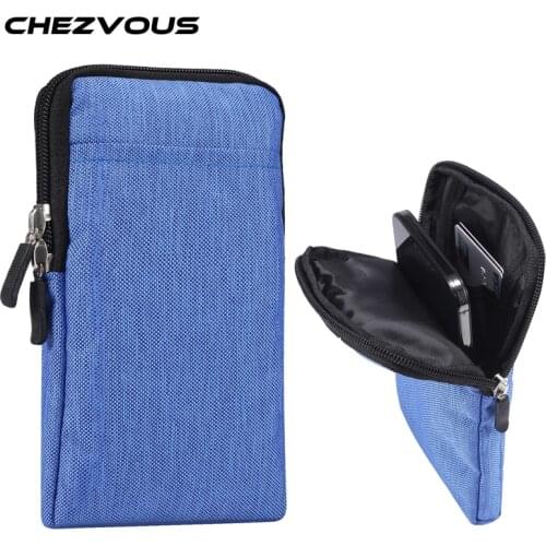 Universal Life Waterproof 4.7-7.2'' Mobile Phone Bag for iPhone 11 12pro max XS X 7 8 6plus Nylon Waist Bag with Shoulder Strap