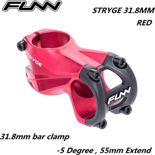 FUNN STRYGE 3D FORGED STEM MTB Mountain Bike Alloy -5 Degree 55MM Extend Bar Clamp 31.8MM 35MM ENDURO AM XC Bicycle Stem