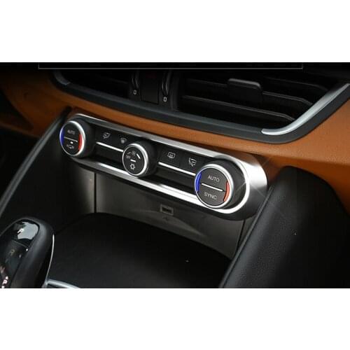 High-quality For Alfa Romeo Giulia / Stelvio 2017 2018 Car-Styling Matte Interior Air Conditioning Air Vent Outlet Cover